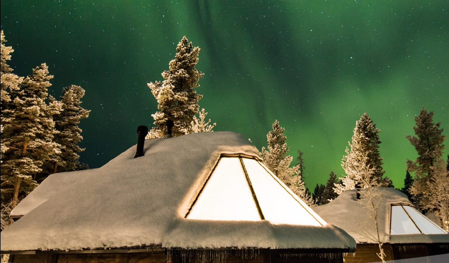 cabañas iglu aurora boreal laponia Finlandia 